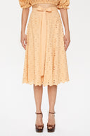 Beige Brode  and  button skirt  81054