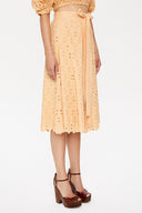 Beige Brode  and  button skirt  81054