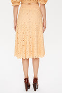 Beige Brode  and  button skirt  81054