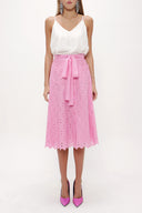 Pink Brode  and  button skirt  81054