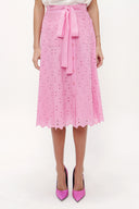 Pink Brode  and  button skirt  81054
