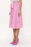Pink Brode  and  button skirt  81054