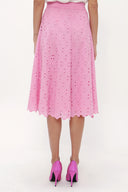 Pink Brode  and  button skirt  81054