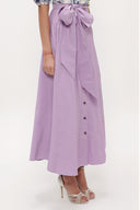 Lilac High waist  button skirt  81056