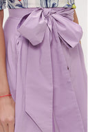 Lilac High waist  button skirt  81056