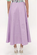 Lilac High waist  button skirt  81056