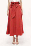 Copper High waist  button skirt  81056