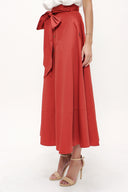 Copper High waist  button skirt  81056