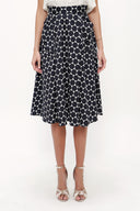 Black Pleated high waist  skirt  81060