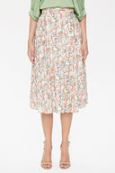 Patterned Pleated high waist  skirt  81060