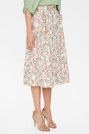 Patterned Pleated high waist  skirt  81060