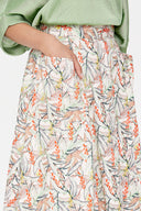 Patterned Pleated high waist  skirt  81060