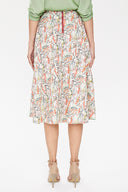 Patterned Pleated high waist  skirt  81060