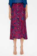 Sour Cherry Button ruffled  skirt  81063