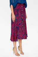 Sour Cherry Button ruffled  skirt  81063