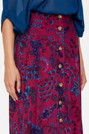 Sour Cherry Button ruffled  skirt  81063