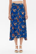 Blue Button ruffled  skirt  81063