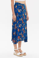 Blue Button ruffled  skirt  81063