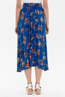 Blue Button ruffled  skirt  81063