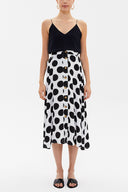 Spotted Button ruffled  skirt  81063