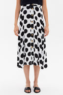 Spotted Button ruffled  skirt  81063