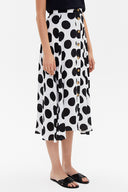 Spotted Button ruffled  skirt  81063