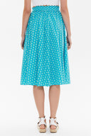 Blue Elastic  Printed skirt  81064