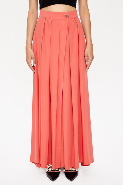 Coral Wrap-over maxi skirt  81068