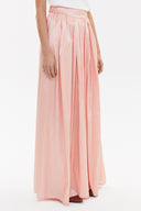 Salmon Elastic and Pleated maxi skirt 81072