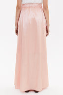 Salmon Elastic and Pleated maxi skirt 81072