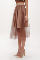 Mink Elastic waist tulle skirt 81075