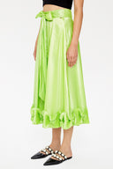 Green Pleated skirt 81082