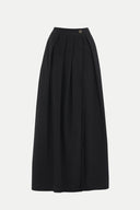 Black Wrap-over  maxi skirt  81084