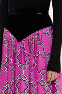 Purple Pleated maxi skirt 81087