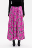 Purple Pleated maxi skirt 81087