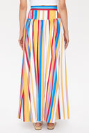 Striped Pleated maxi skirt 81087