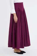 Purple Maxi Pleated skirt 81090