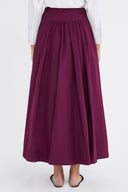 Purple Maxi Pleated skirt 81090