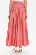 Salmon Maxi Pleated skirt 81090