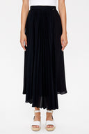 Black Pleat detail  skirt  81110