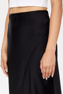 Black Asymmetric cut slim skirt 81114