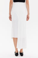 Ecru Asymmetric cut slim skirt 81114