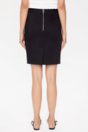 Black Above-the-knee, straight slim skirt  81118