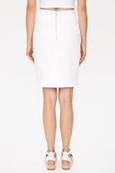 Spotted Above-the-knee, straight slim skirt  81118