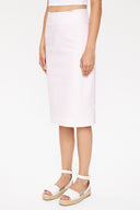 Spotted Mid-calf straight slim skirt  81119
