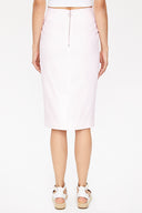 Spotted Mid-calf straight slim skirt  81119