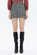 Spotted Pleated Slim fit midi skirt 81123