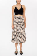 Spotted Pleated  skirt  81126