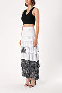 Striped Ruffled maxi skirt   81157