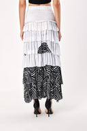Striped Ruffled maxi skirt   81157